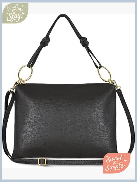 Italian Calf Leather Shoulder Bag Crossbody Purse